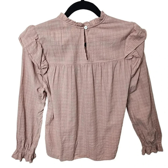 Universal Thread Pink Mauve Women's Ruffle Long Sleeve Blouse - Picture 8 of 9